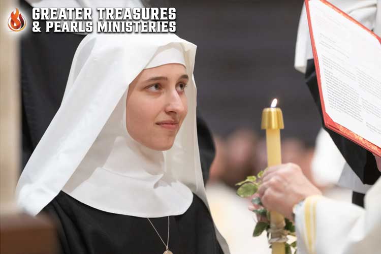 Sister Lucia Rose receiving religious robes